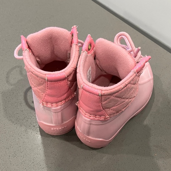 Sperry Kids Light Pink Rain Boots - Picture 3 of 9
